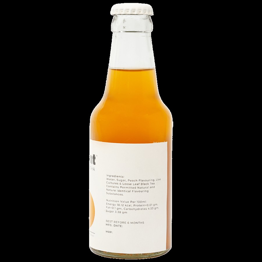 Mossant Peach Kombucha - Low Sugar