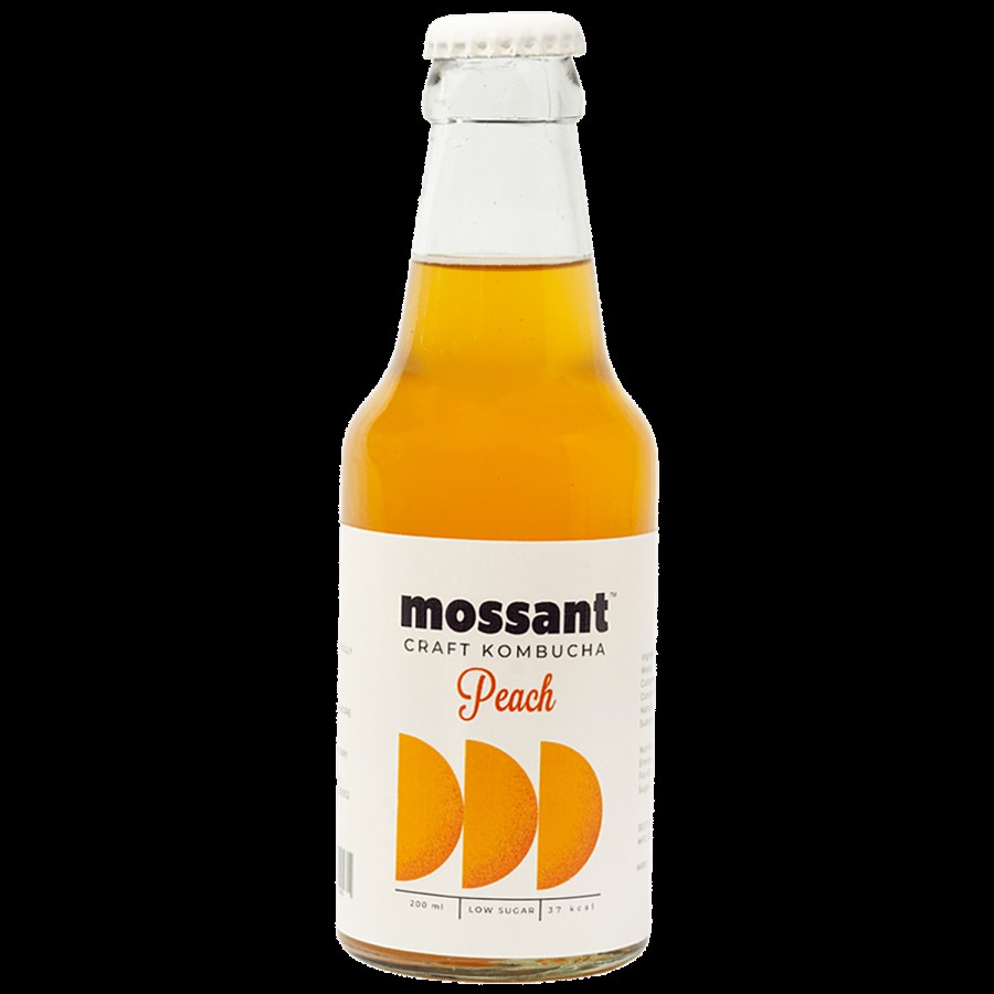 Mossant Peach Kombucha - Low Sugar