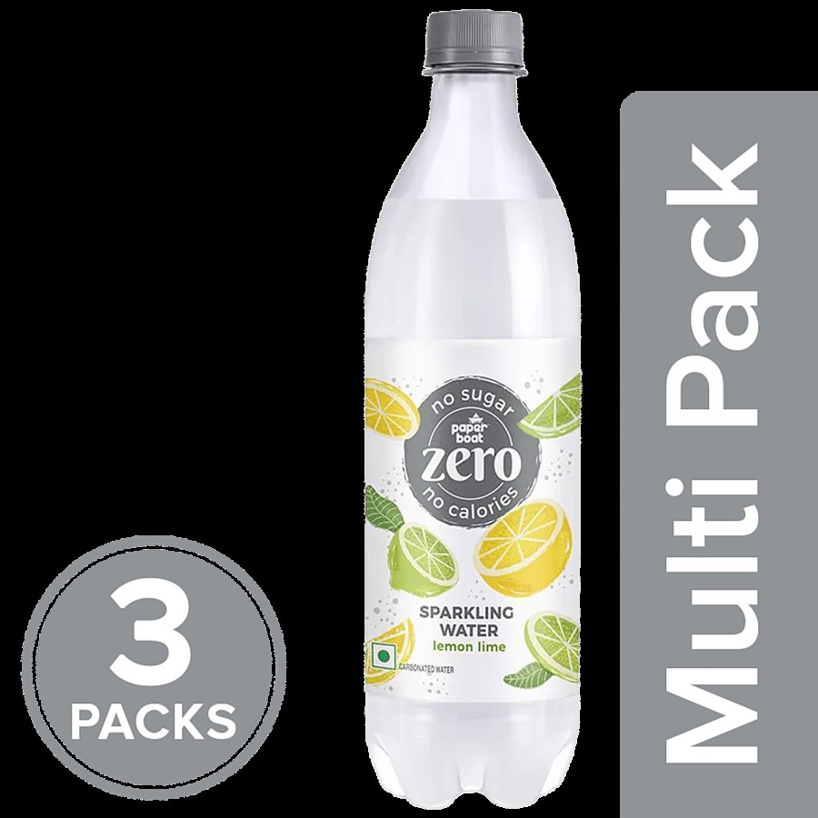 Paper Boat Zero Lemon Lime Sparkling Water - Carbonated Water