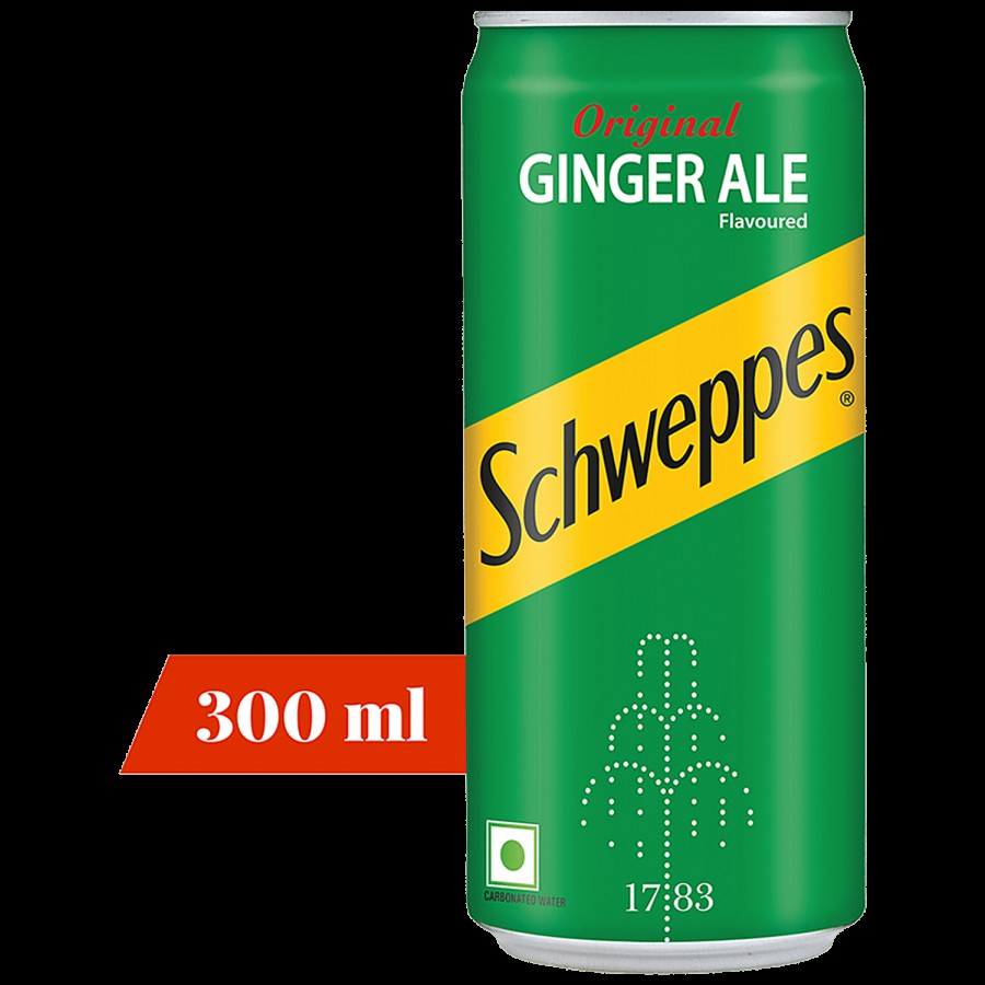 Schweppes Original Ginger Ale Flavoured Soft Drink - Refreshing Taste & Delicious Flavour