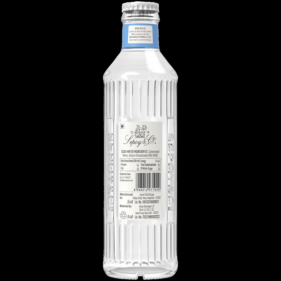 Sepoy & Co. Premium Soda Water With Natural Salts - For Cocktails & Mocktails