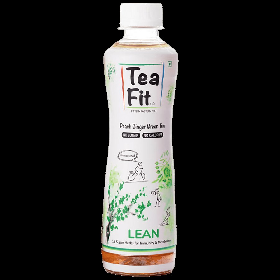 Teafit Lean Peach Ginger Green Tea - Unsweetened