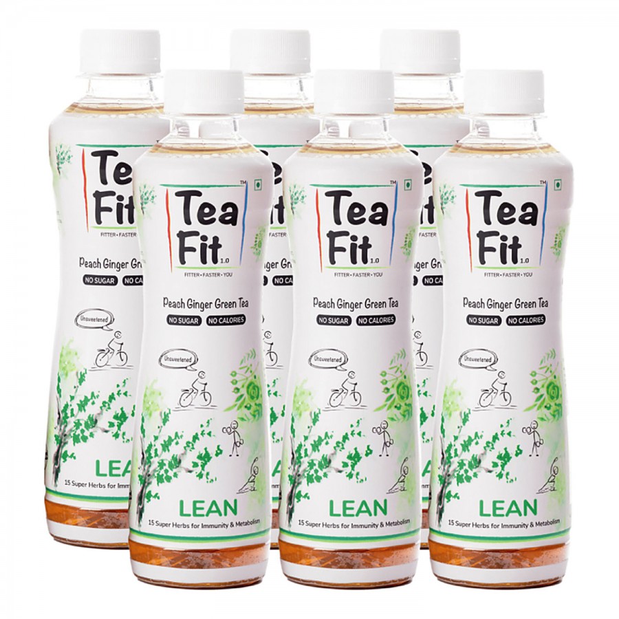 Teafit Lean Peach Ginger Green Tea - Unsweetened