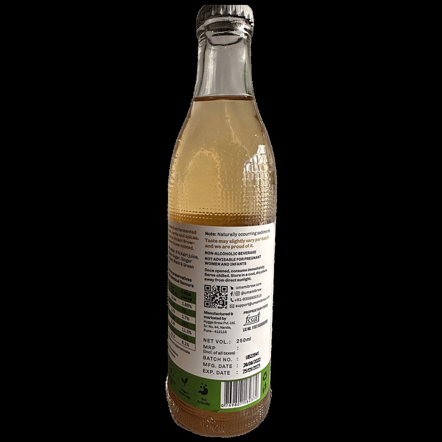 Umami Brew Spiced Kairi Kombucha - Low Calorie