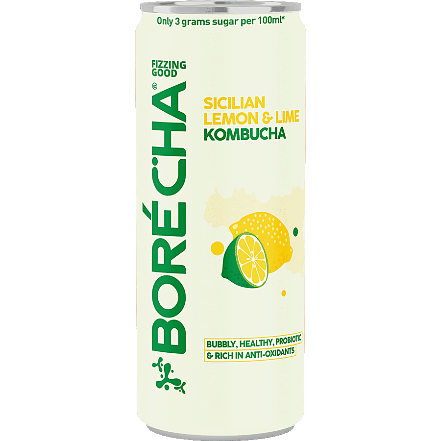 Borecha Sicilian Lemon & Lime Kombucha - Probiotic