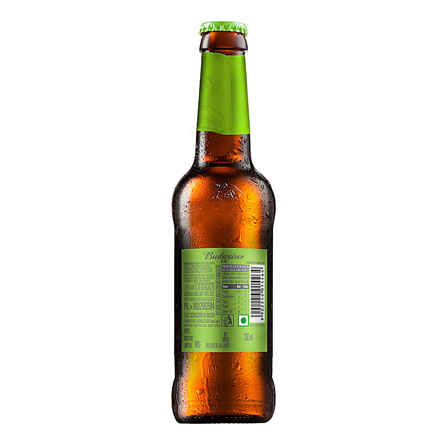 Budweiser 0.0 Non Alcoholic Green Apple Beer - Refreshing Flavour