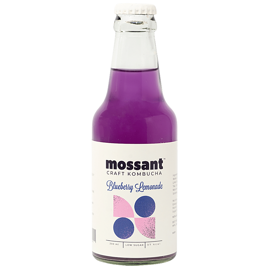 Mossant Blueberry Lemonade Kombucha - Low Sugar