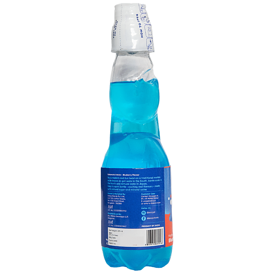 DOBRA Pop Goli Marble Soda Blueberry - Refreshing Soft Drink