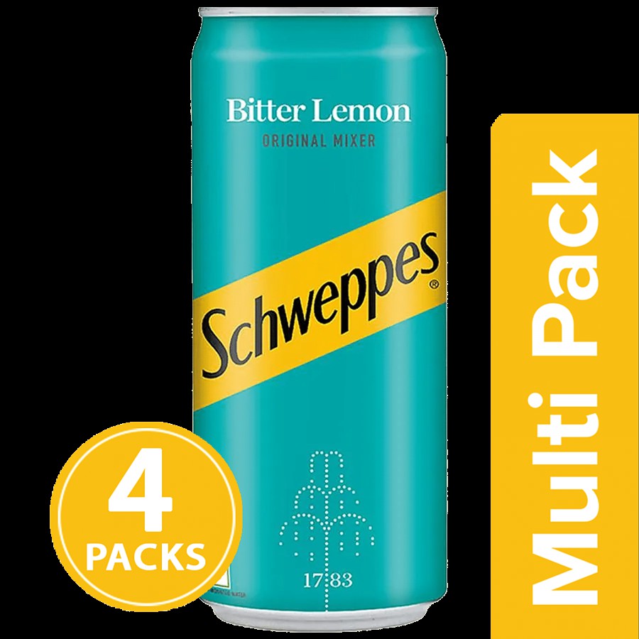 Schweppes Bitter Lemon Original Mixer - Carbonated Water With Refreshing Taste