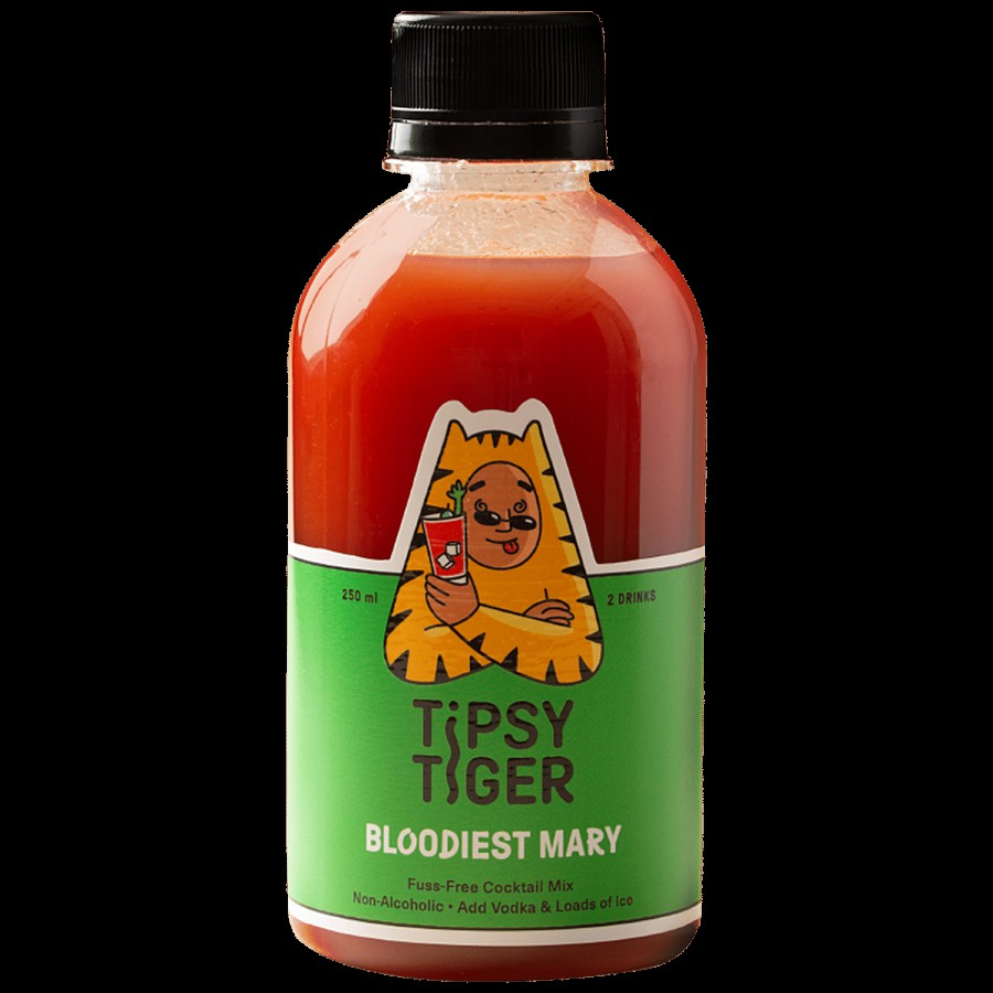 Tipsy Tiger Bloodiest Mary Cocktail Mix - Non-Alcoholic Beverage