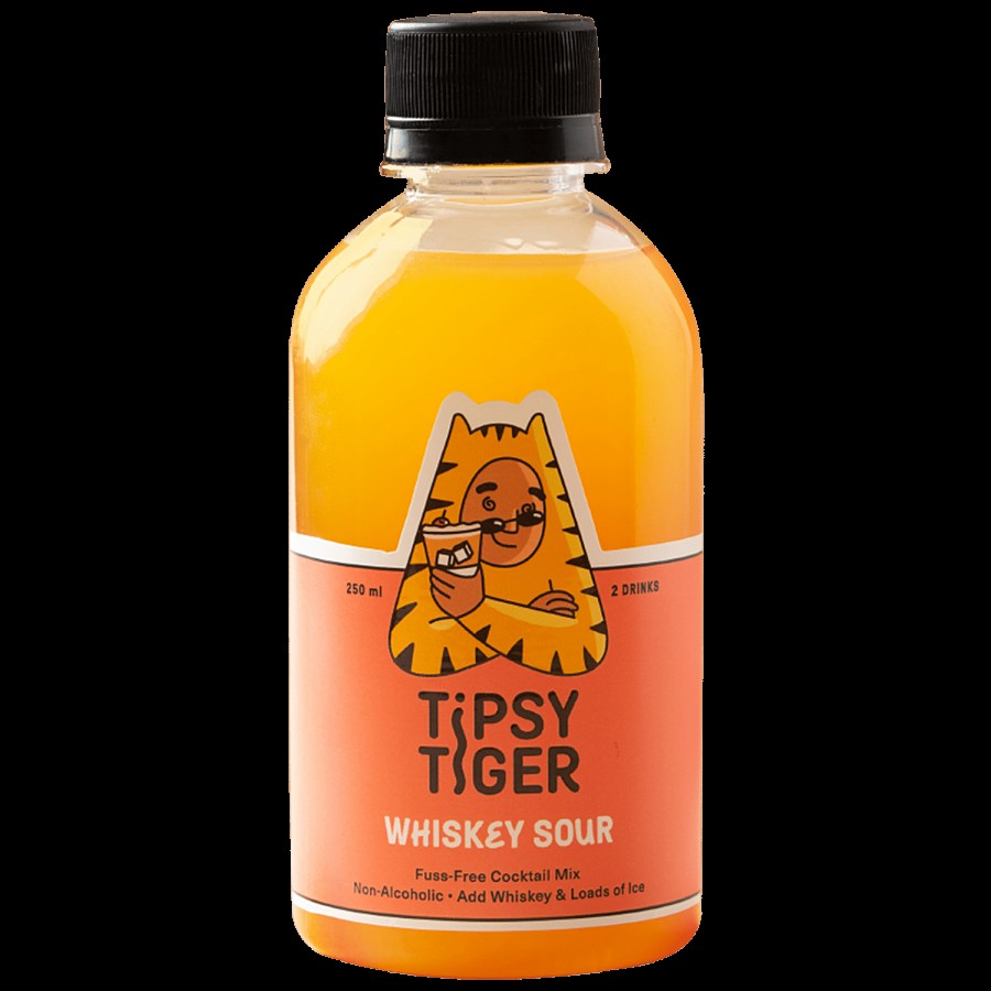 Tipsy Tiger Whiskey Sour Cocktail Mix - Non-Alcoholic Beverage