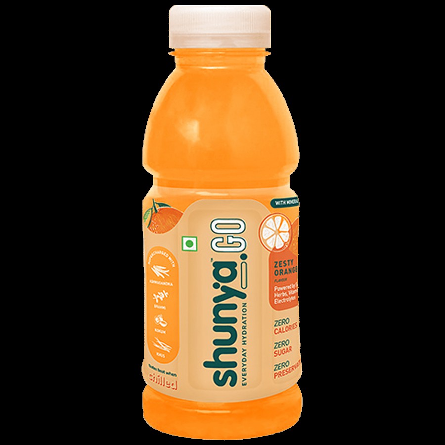 Shunya Go Zesty Orange - Active Hydration Drink With Zero Sugar & No Preservatives