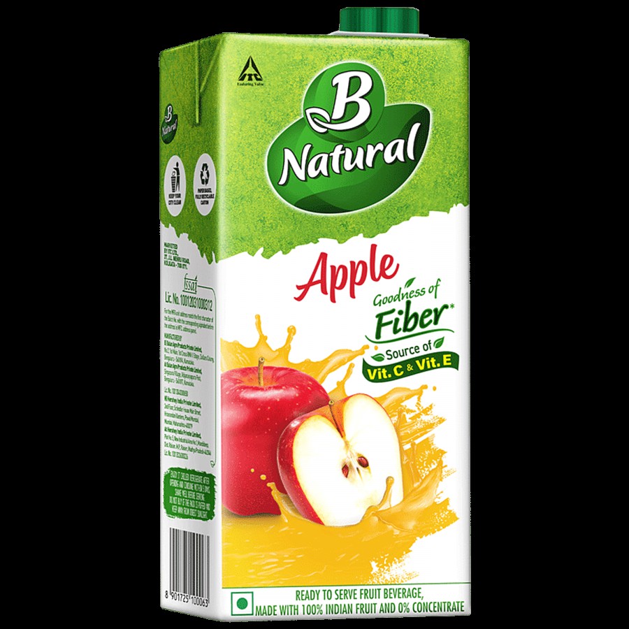 B Natural Apple Juice - Rich In Fibre