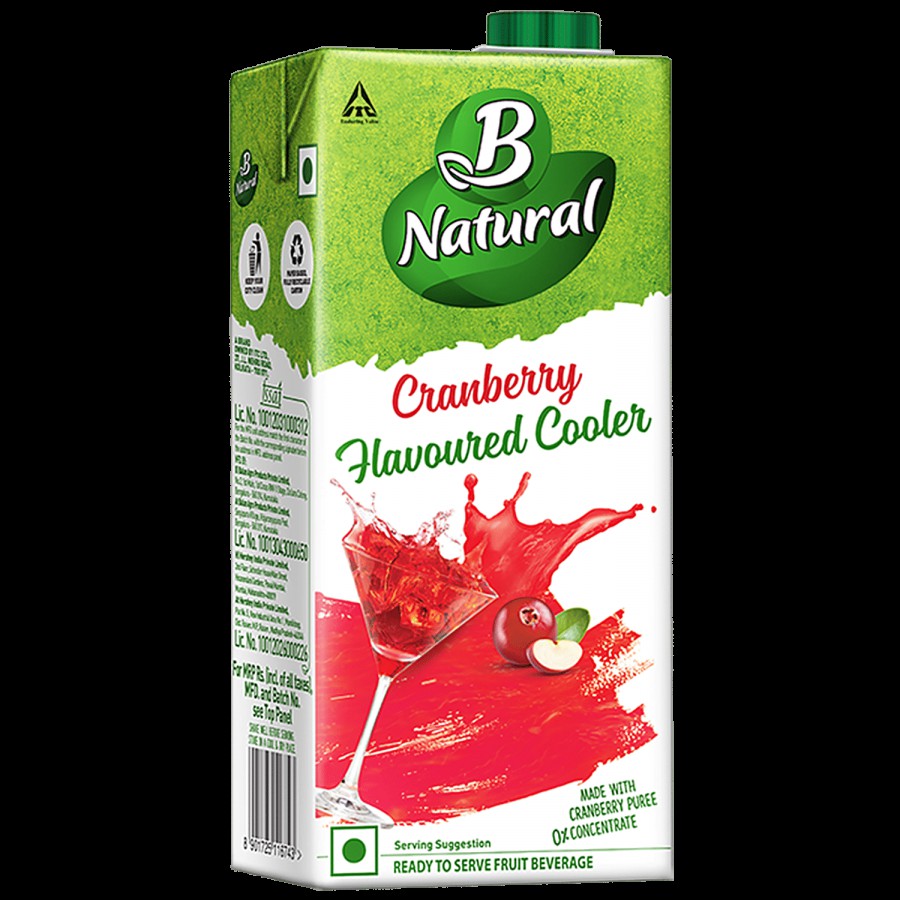 B Natural Cranberry Flavoured Cooler Juice