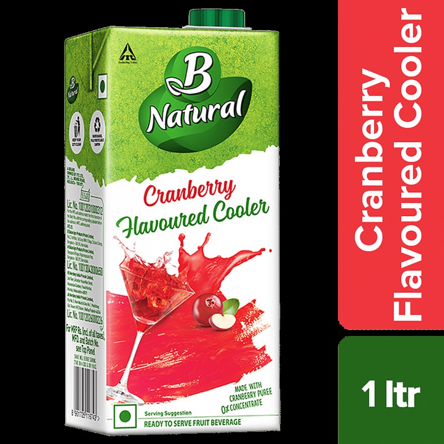 B Natural Cranberry Flavoured Cooler Juice