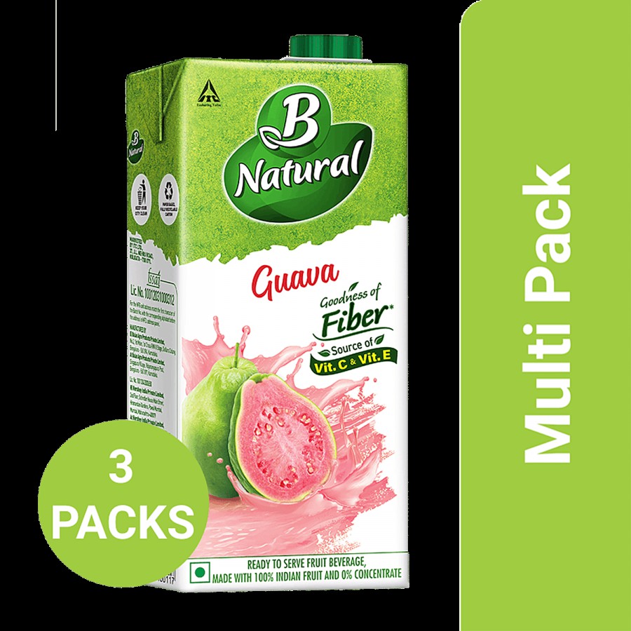 B Natural Guava Juice - Rich In Fibre