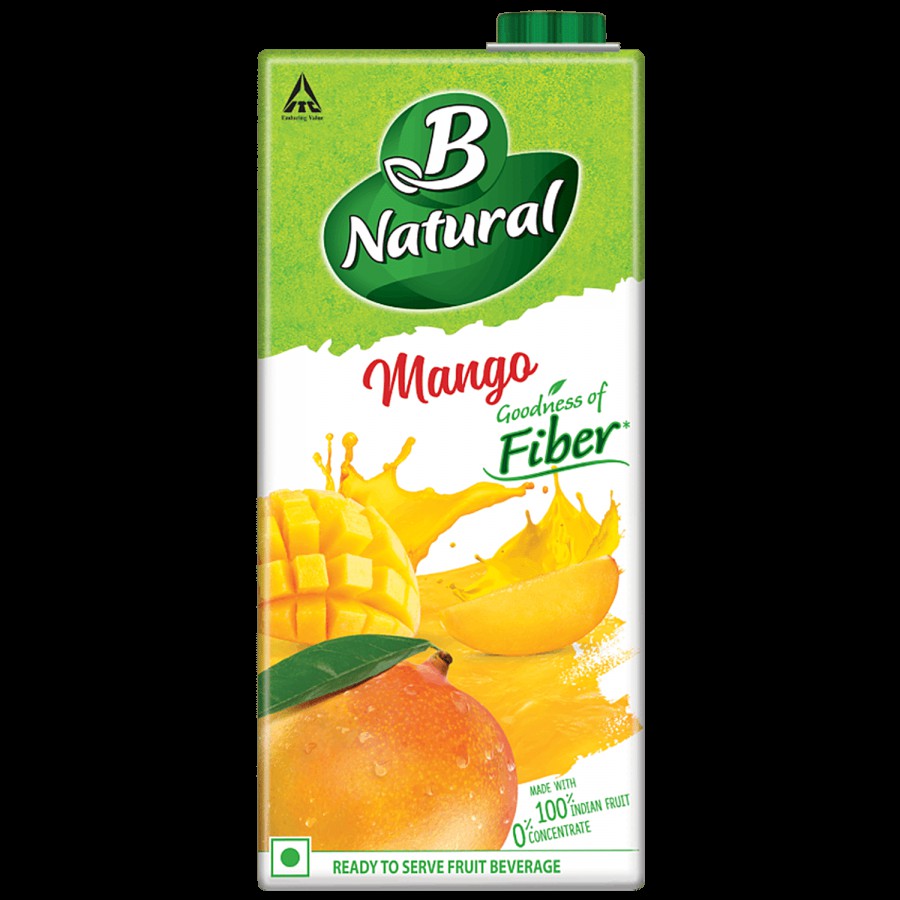 B Natural Mango Juice - Made With 100% Indian Fruit & 0% Concentrate