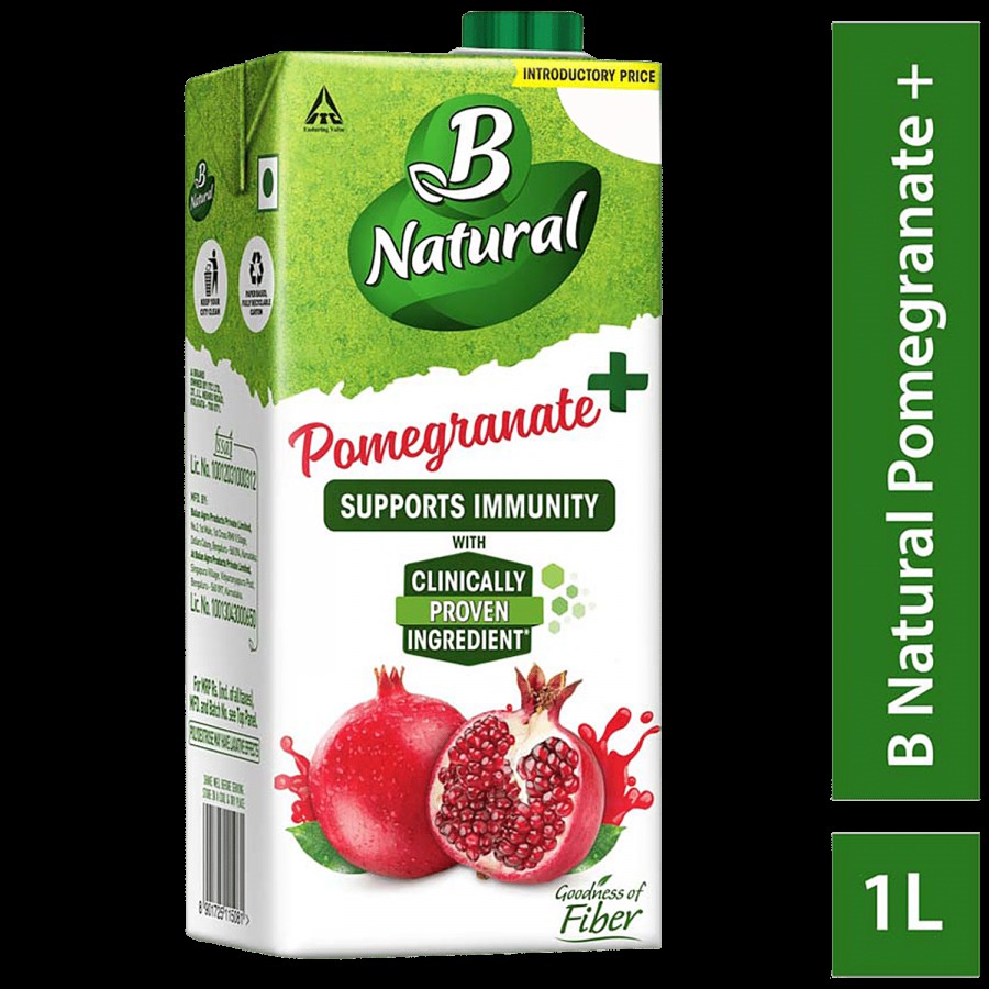 B Natural Pomegranate+ Juice With Green Coffee Extract - Rich in Vitamin C