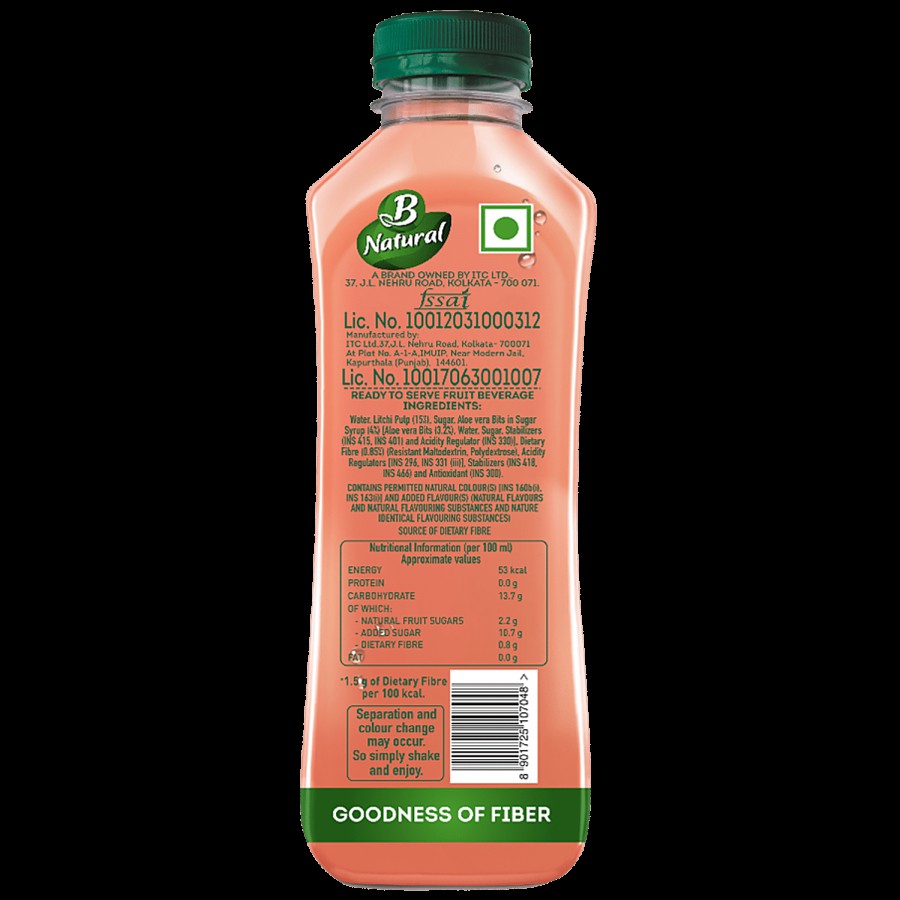 B Natural Shahi Litchi Juice With Aloe Vera Chunks