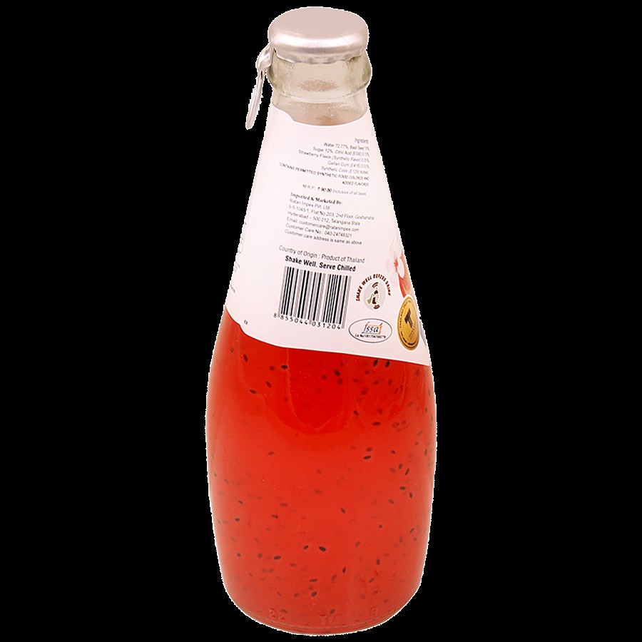 COCO ROYAL Basil Seed Drink - With Strawberry Flavour