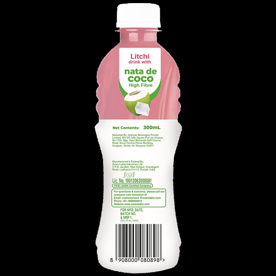 Mr. Fresh Coco Litchi Drink With Nata De Coco - Refreshing Fruity Beverage