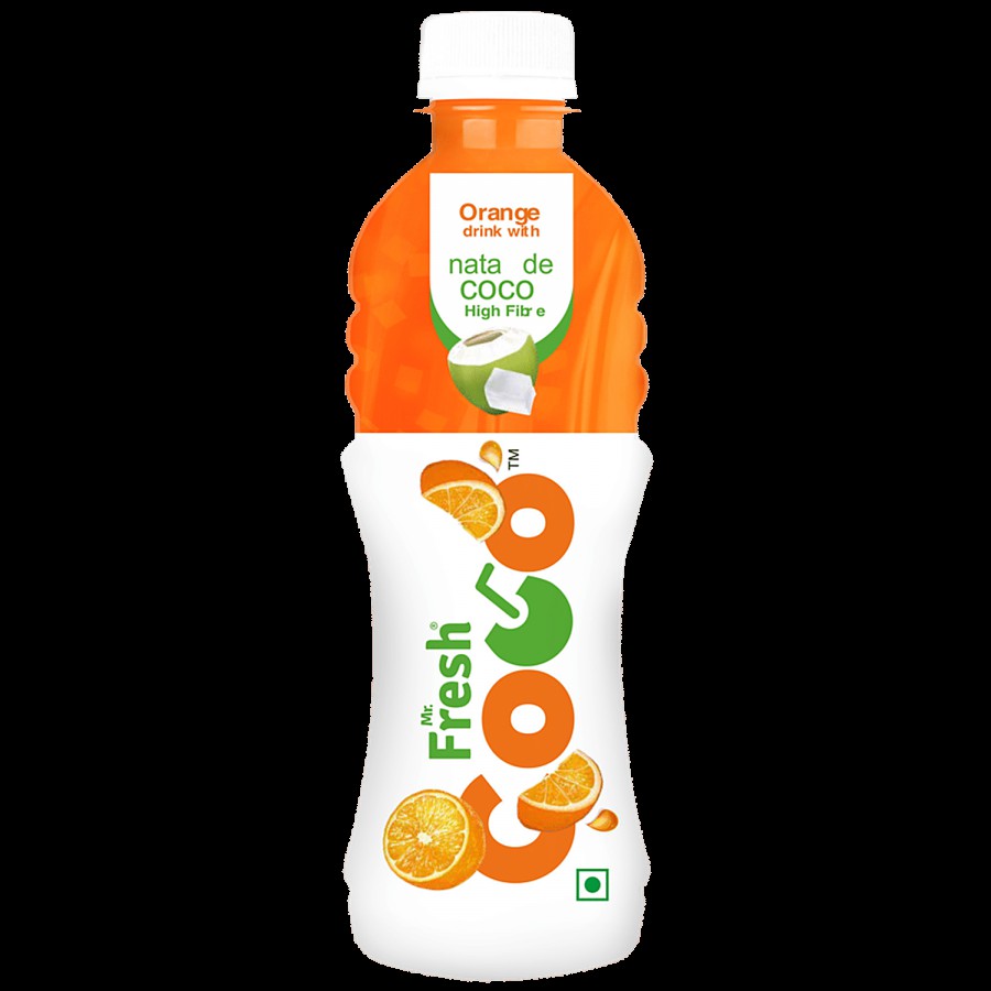 Mr. Fresh Coco Orange Drink With Nata De Coco - Refreshing Fruity Beverage