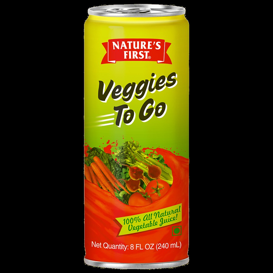 Nature's First Veggies To Go Regular Juice - 100% Natural