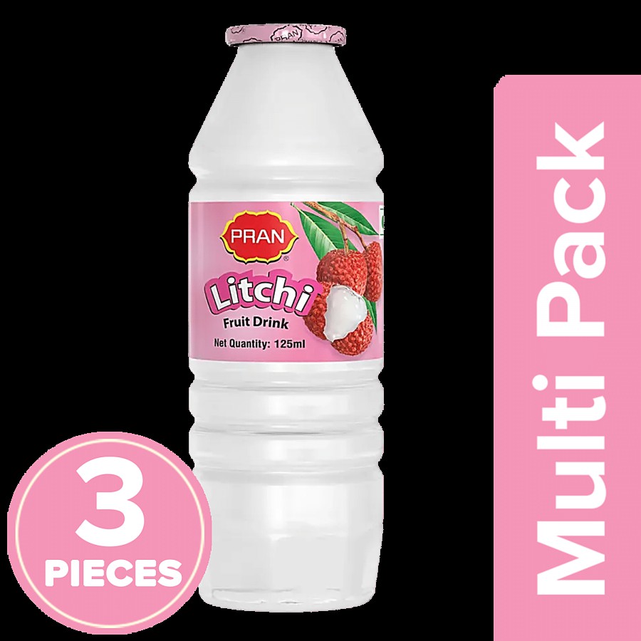 PRAN Litchi Fruit Drink - Made From Pulp