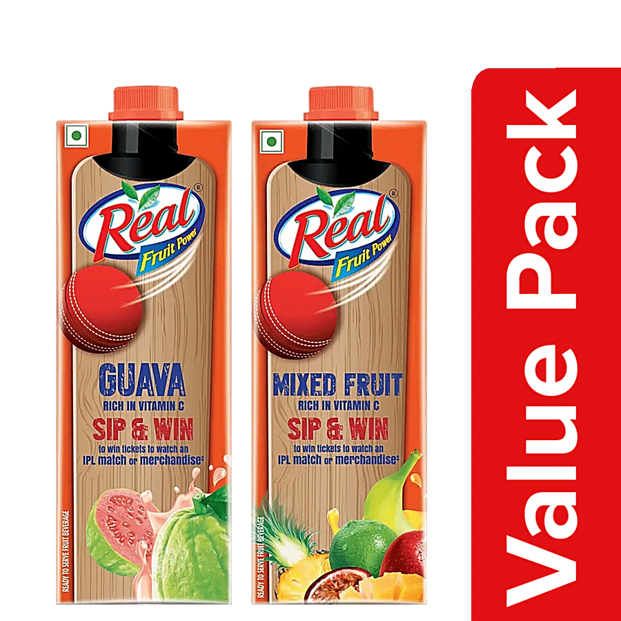 Real Fruit Power Guava Juice + Fruit Power Mixed Fruit Juice