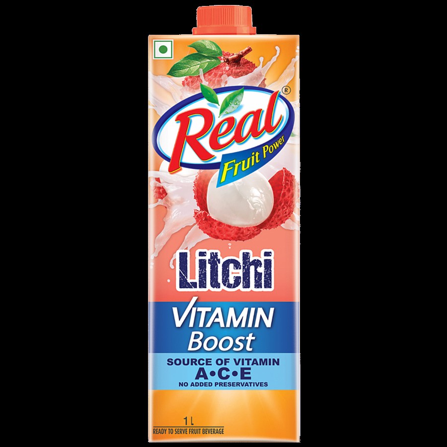 Real Fruit Power Litchi Juice - Vitamin Boost