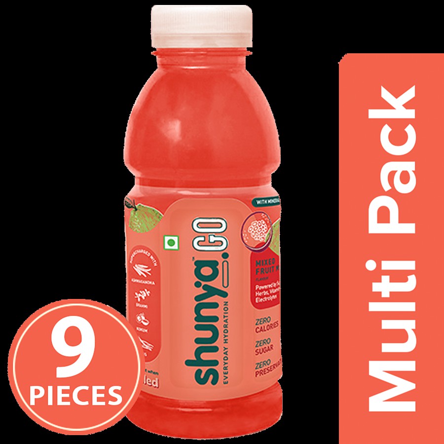 Shunya Go Mixed Fruit Mania - Active Hydration Drink With Zero Sugar & No Preservatives