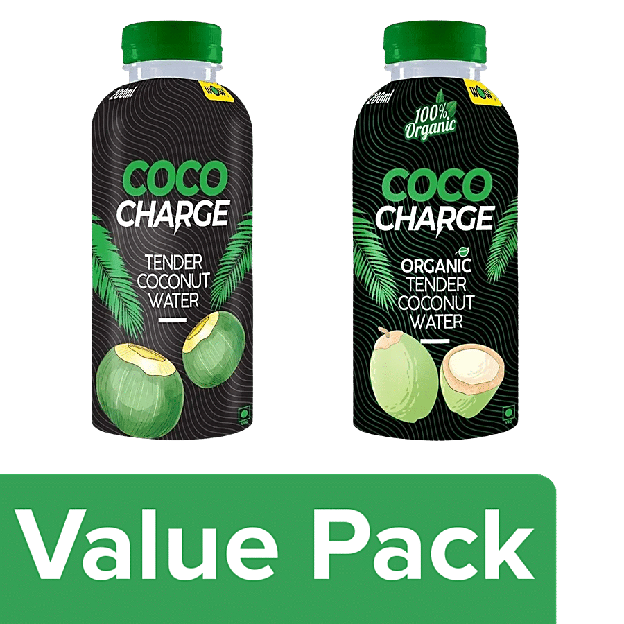 bb Combo Wow! Tender Coconut Water 200ml + Wow! Organic Coconut Water 200 ml