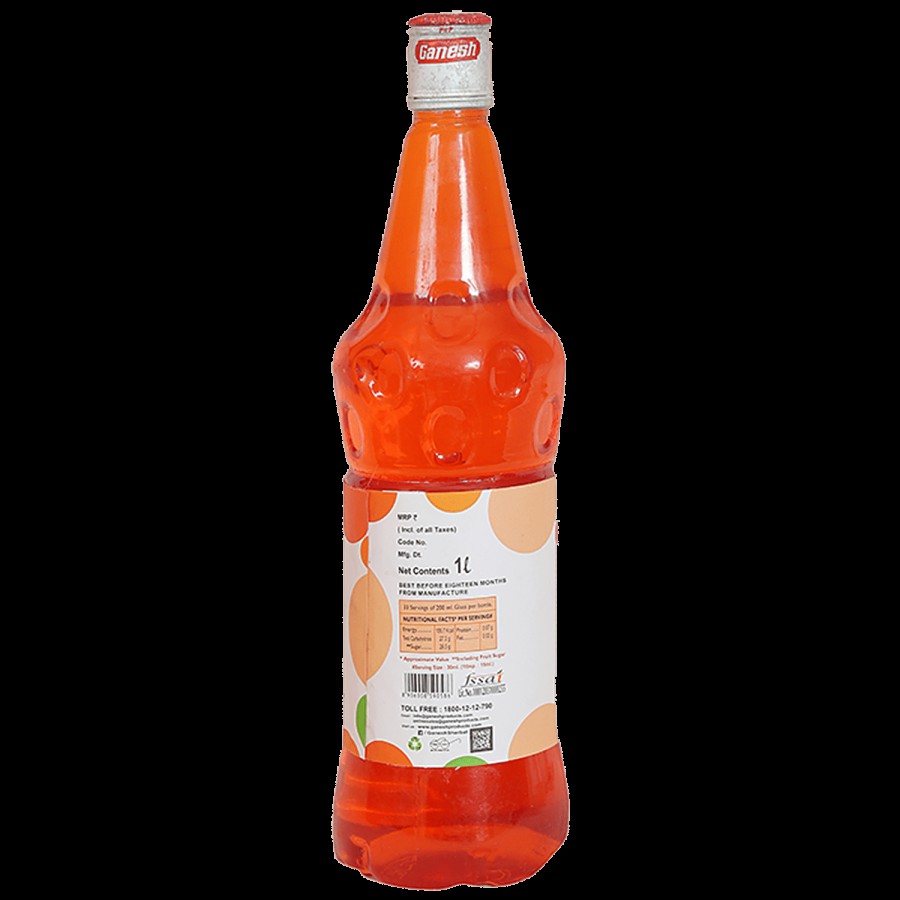 Ganesh Sharbat Fruit Drink - Orange