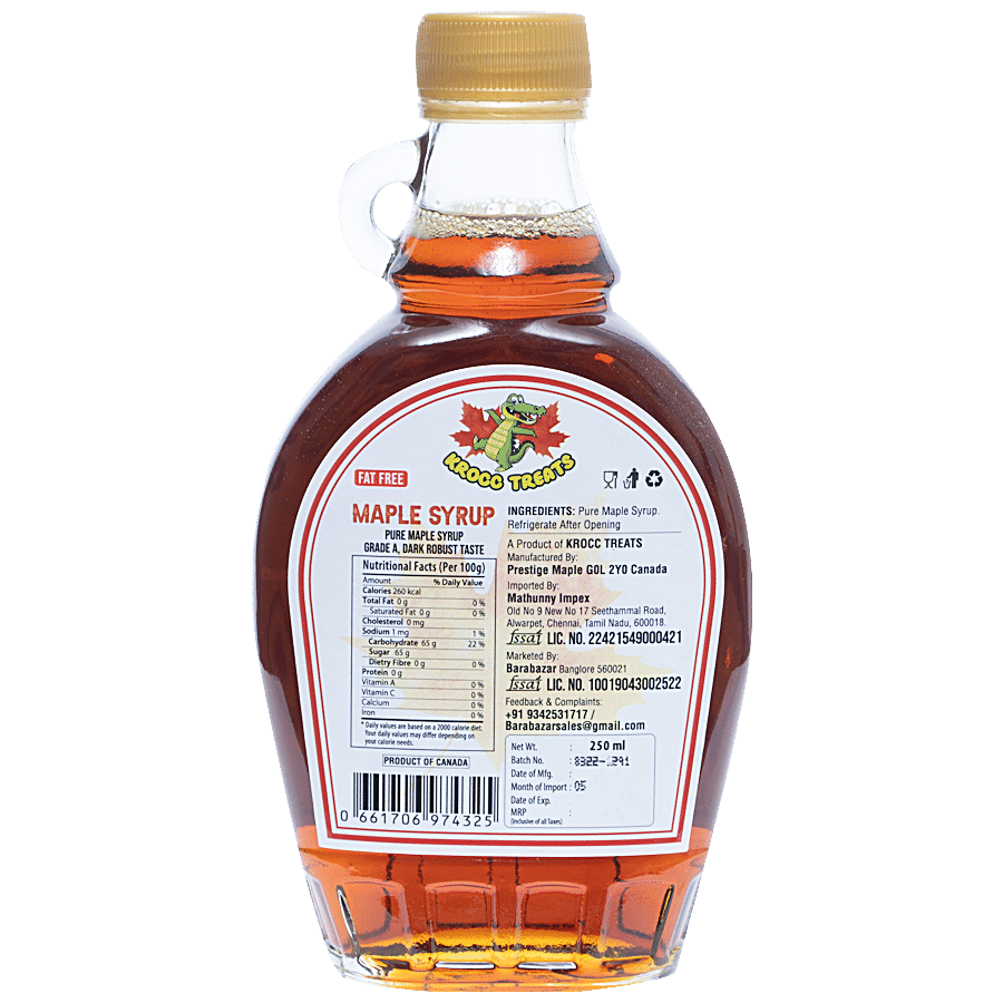 KROCC TREATS Pure Maple Syrup - Fat-Free