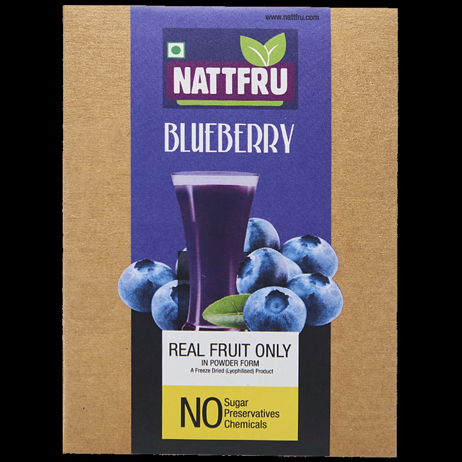 Nattfru Blueberry Fruit Juice Powder - Real Fruit Only