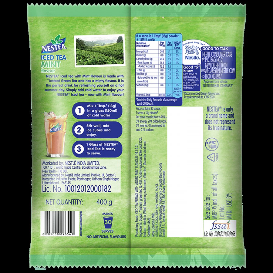 Nestle  Nestea Instant Iced Tea - Green Tea Mint Flavour