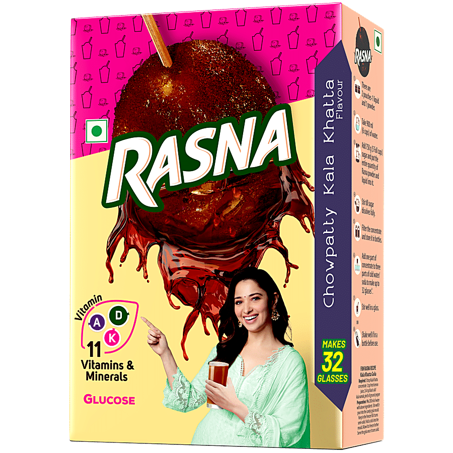 Rasna Fruit Fun Preparation Drink Mix Powder - Kala Khatta Flavour