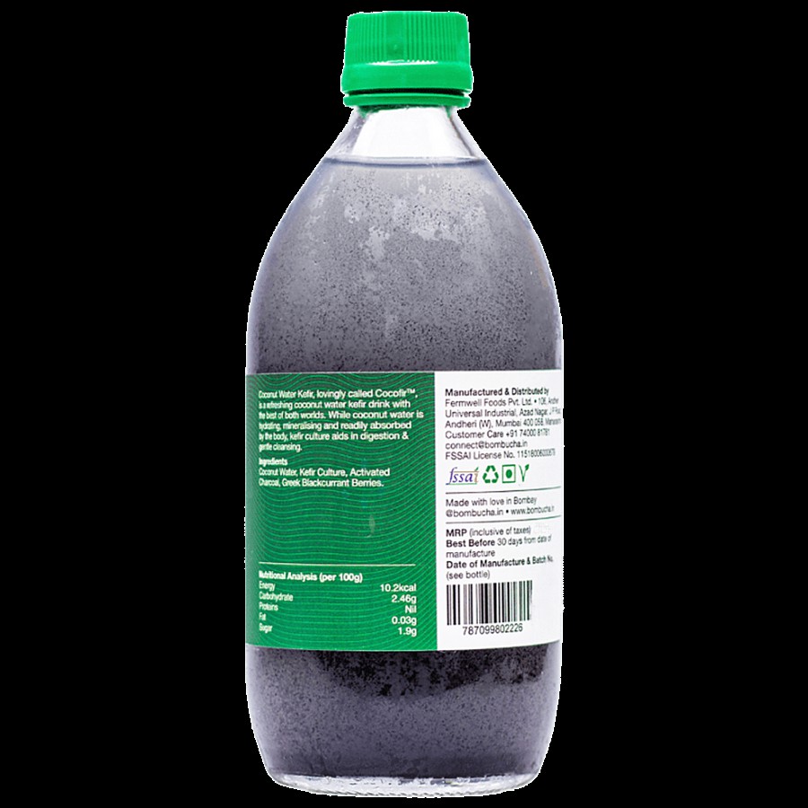 Bombucha CocoFir - Coconut Water Kefir With Activated Charcoal