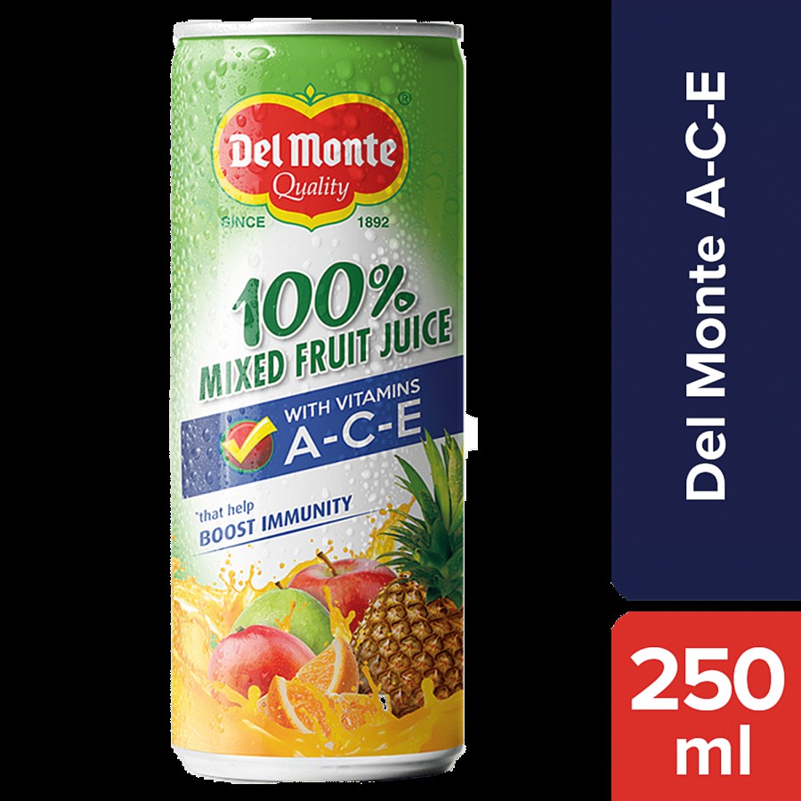 Del Monte  100% Mixed Fruit Juice - With Vitamins A-C-E