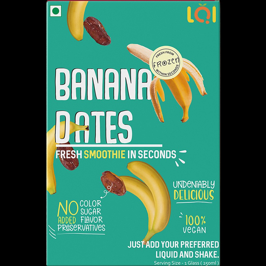 LQI Banana Dates Smoothie Pack - Fresh Fruits