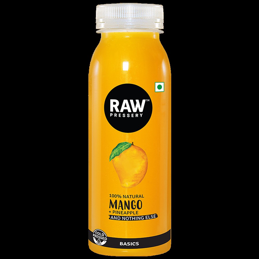 Raw Pressery 100% Natural Cold Pressed Juice -  Mango + Pineapple