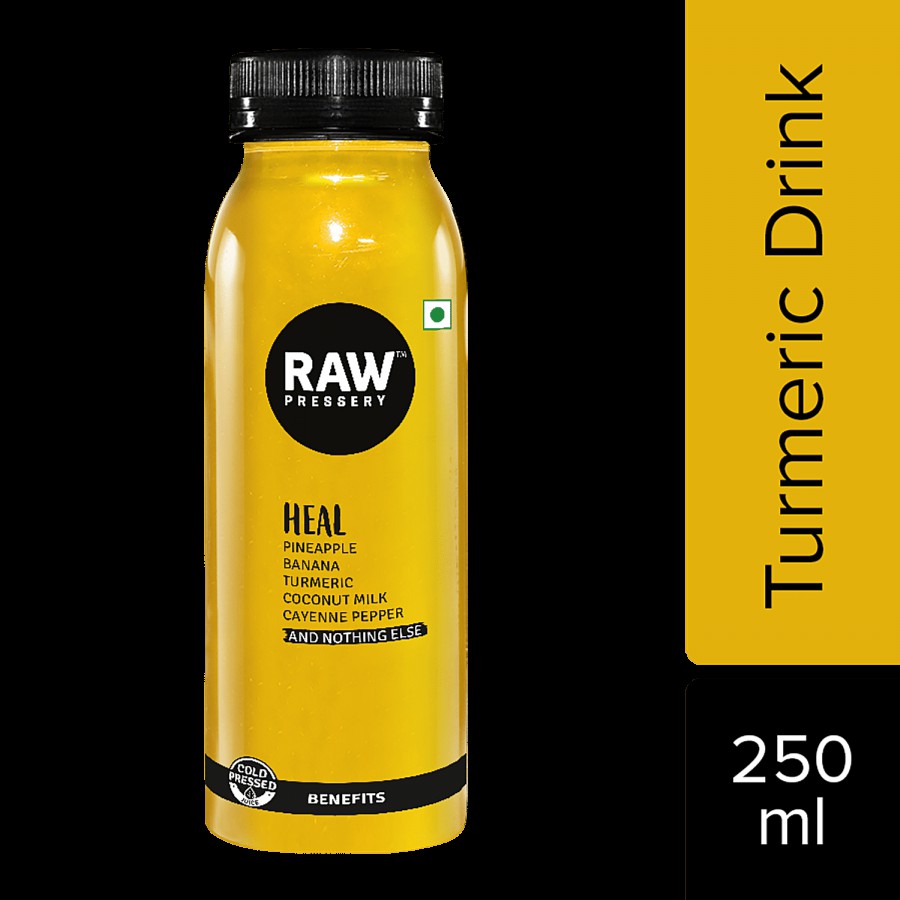 Raw Pressery 100% Natural Cold Pressed Juice With Turmeric - Heal