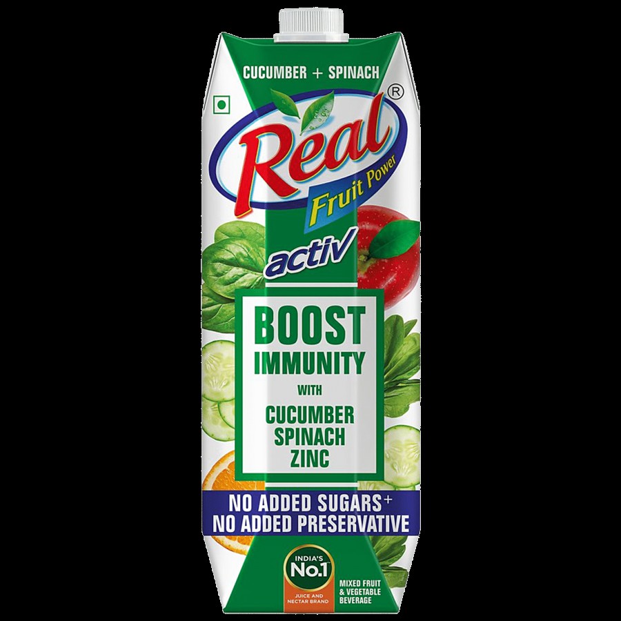 Real Activ Cucumber Spinach Juice With No Added Sugar & No Added Preservatives