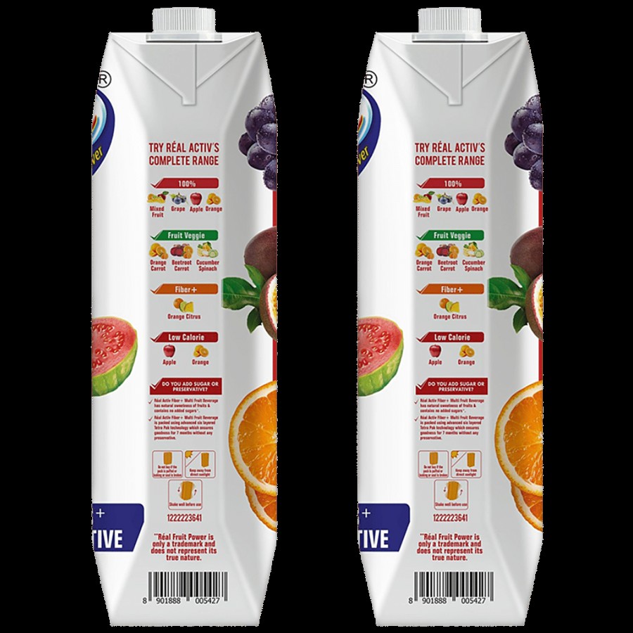 Real Activ Fiber + Multi Fruit Beverage - No Added Sugars & Preservative