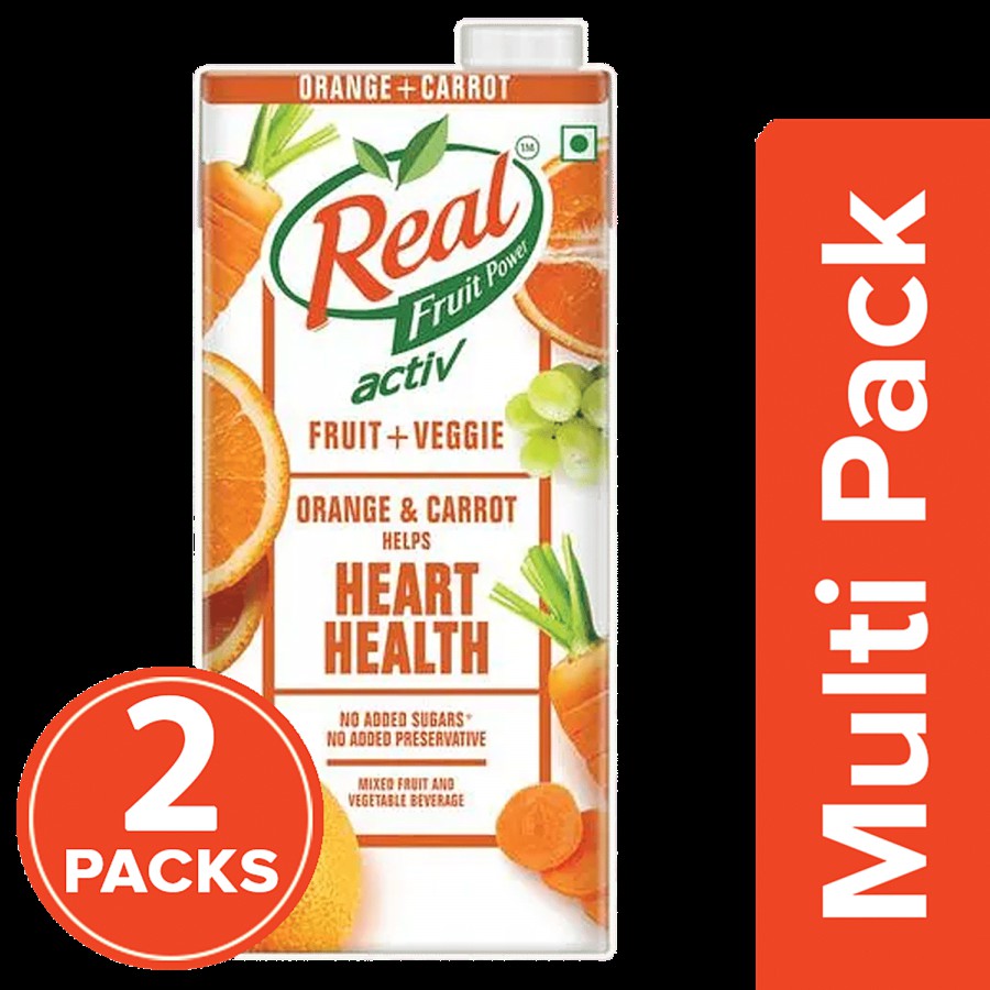 Real Activ Real Activ Fruit + Veggie Orange & Carrot Beverage