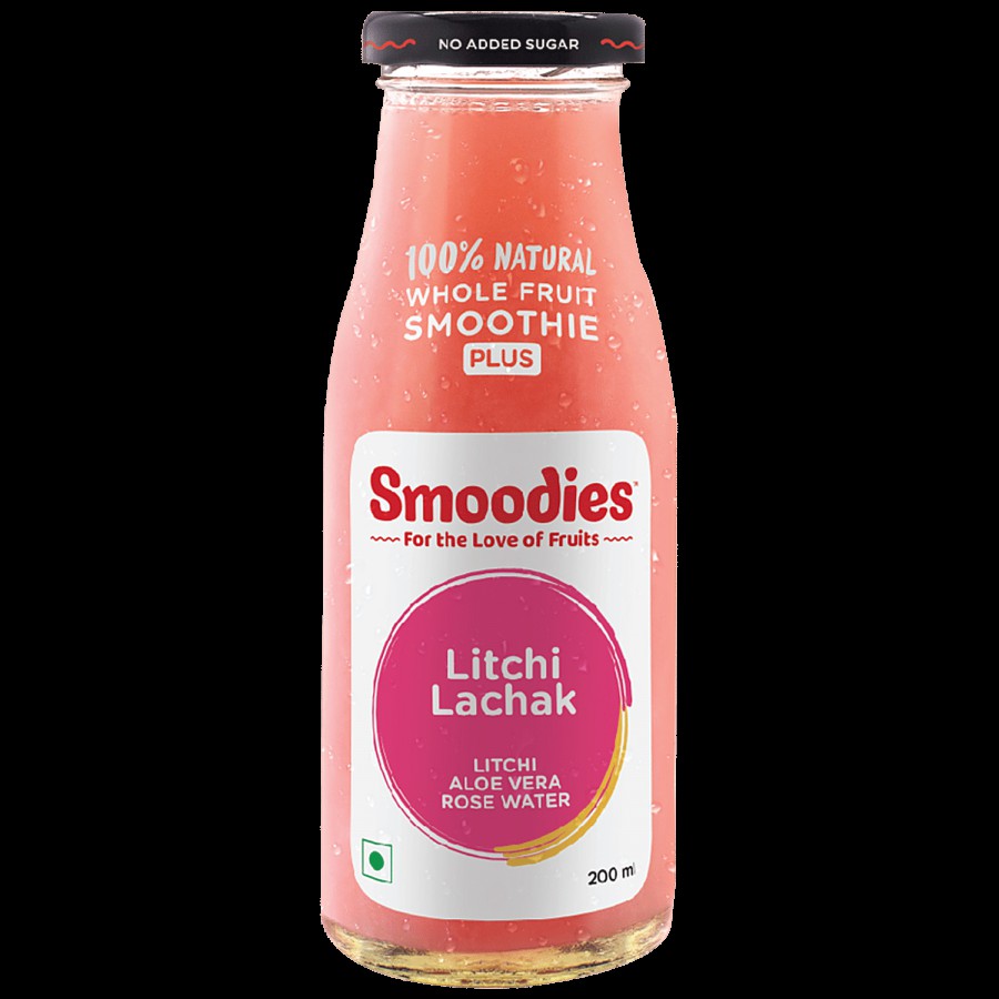 Smoodies Litchi Lachak Smoothie - With Aloe Vera & Rose Water