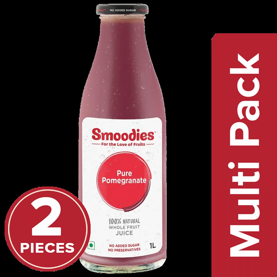 Smoodies Pure Pomegranate Juice - 100% Natural & Healthy