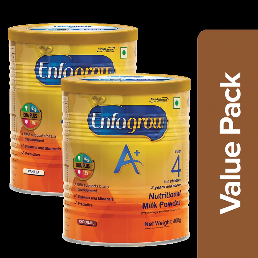 Enfagrow A+ Nutritional Milk Powder - Chocolate 400 g + Vanilla 400 g (2 Years & Above)