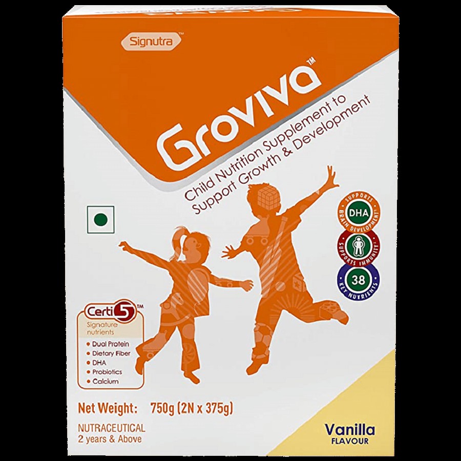 Groviva Wholesome Child Nutrition For Growth & Development - Vanilla