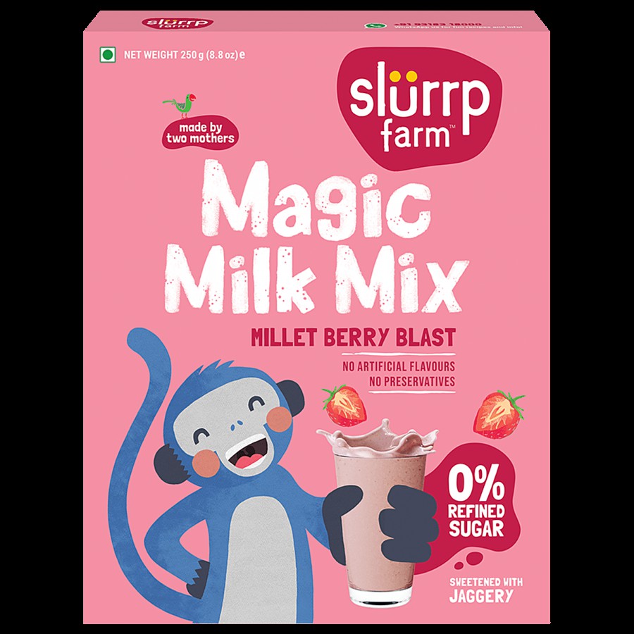 Slurrp Farm Berry Milk Mix - No Sugar